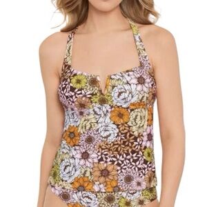New! Salt + Cove Juniors' Printed V-Wire Tankini Top, Created for Macy's